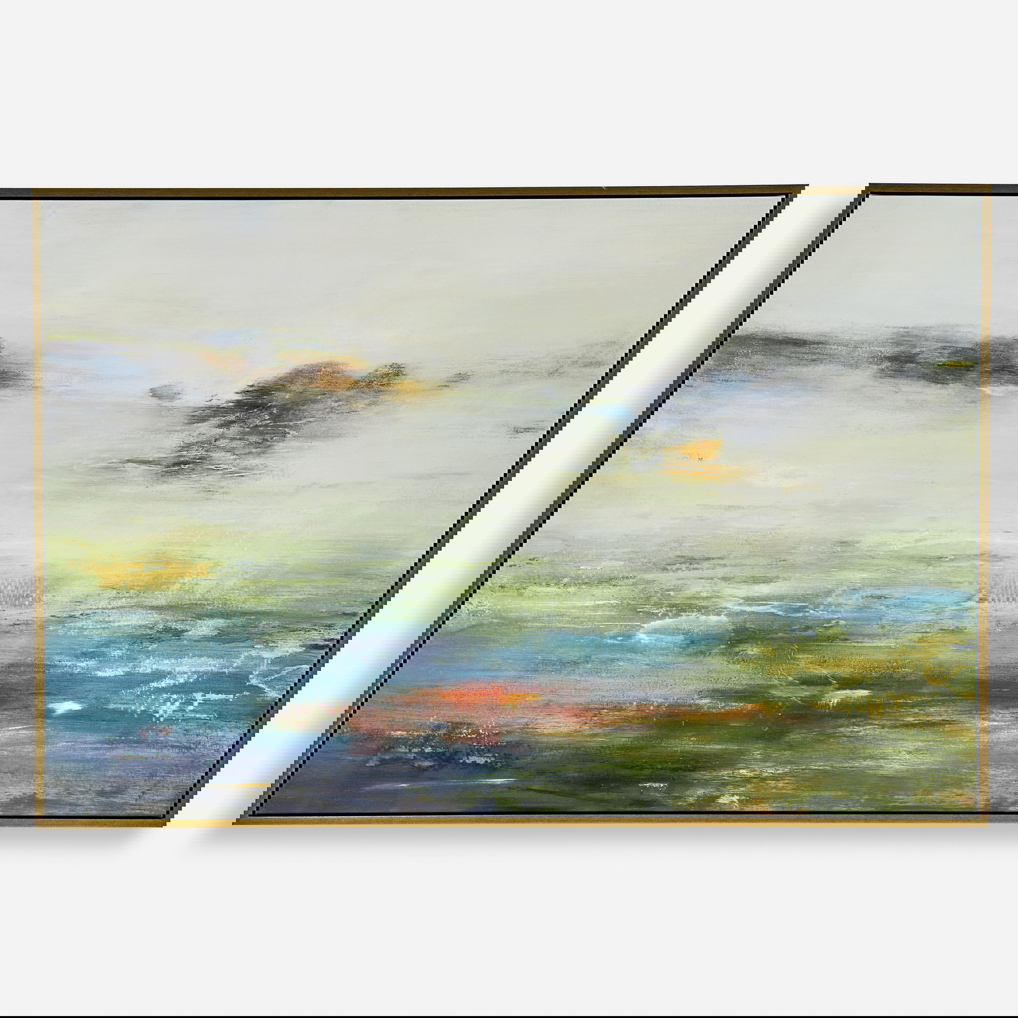 Textured Land Framed Landscape Art, Painting by Uttermost, 61.5" width x 41.5" height x 2" depth View 1