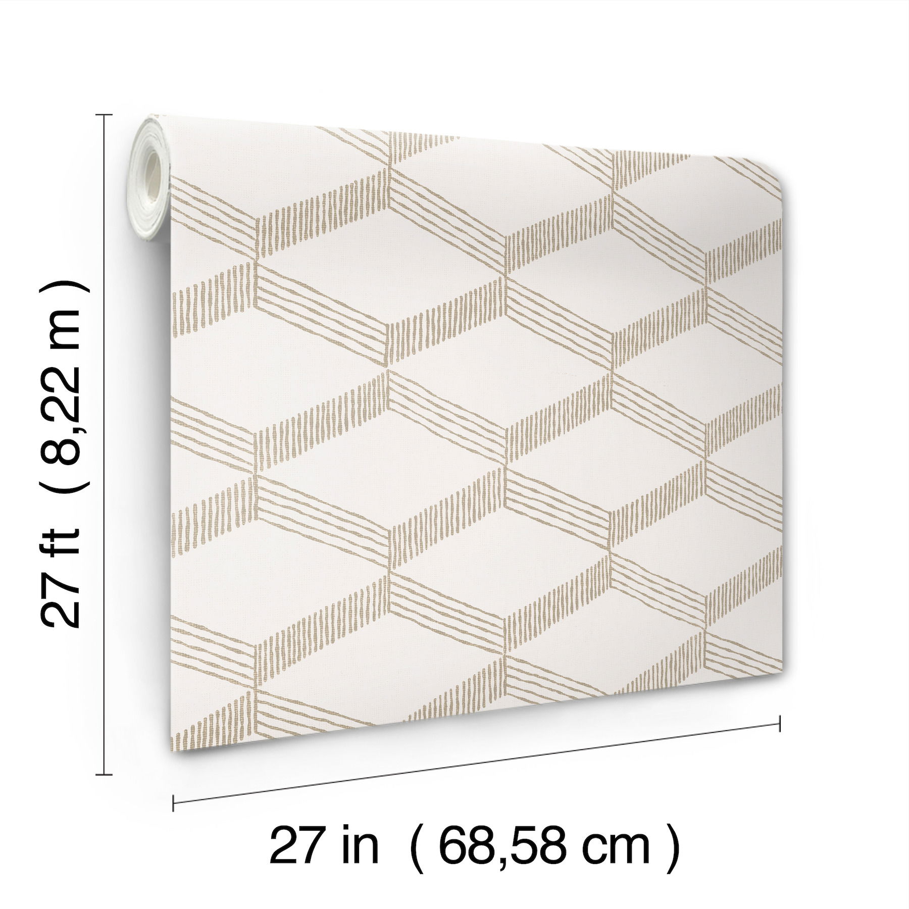 Palisades Paperweave Taupe Wallpaper large image 