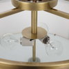Colfax Brass 3 Light Semi Flush, by Uttermost, 1'9" width x 11.25" height x 1'9" diameter x 1'9" depth thumbnail 7