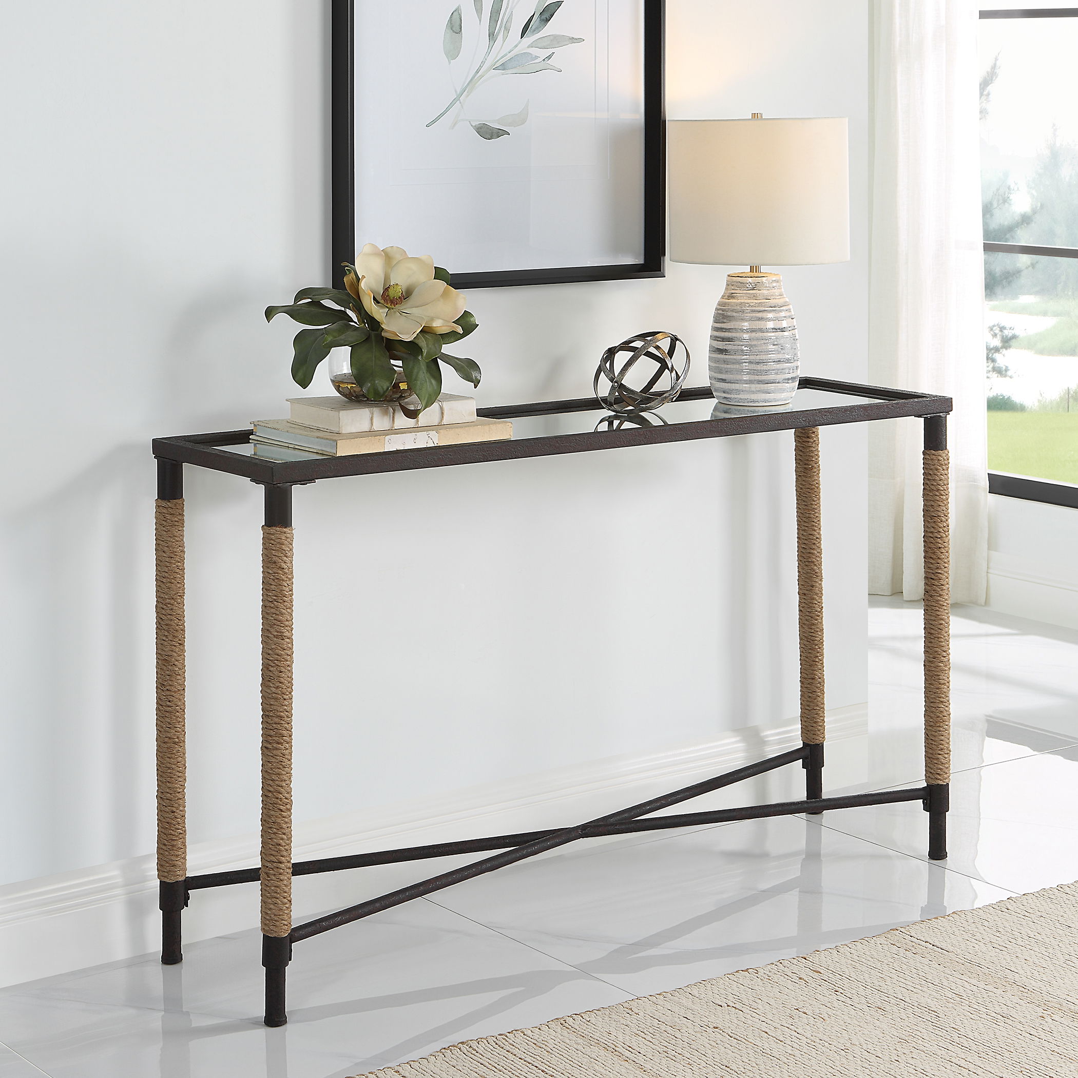 Braddock Coastal Console Table large image 
