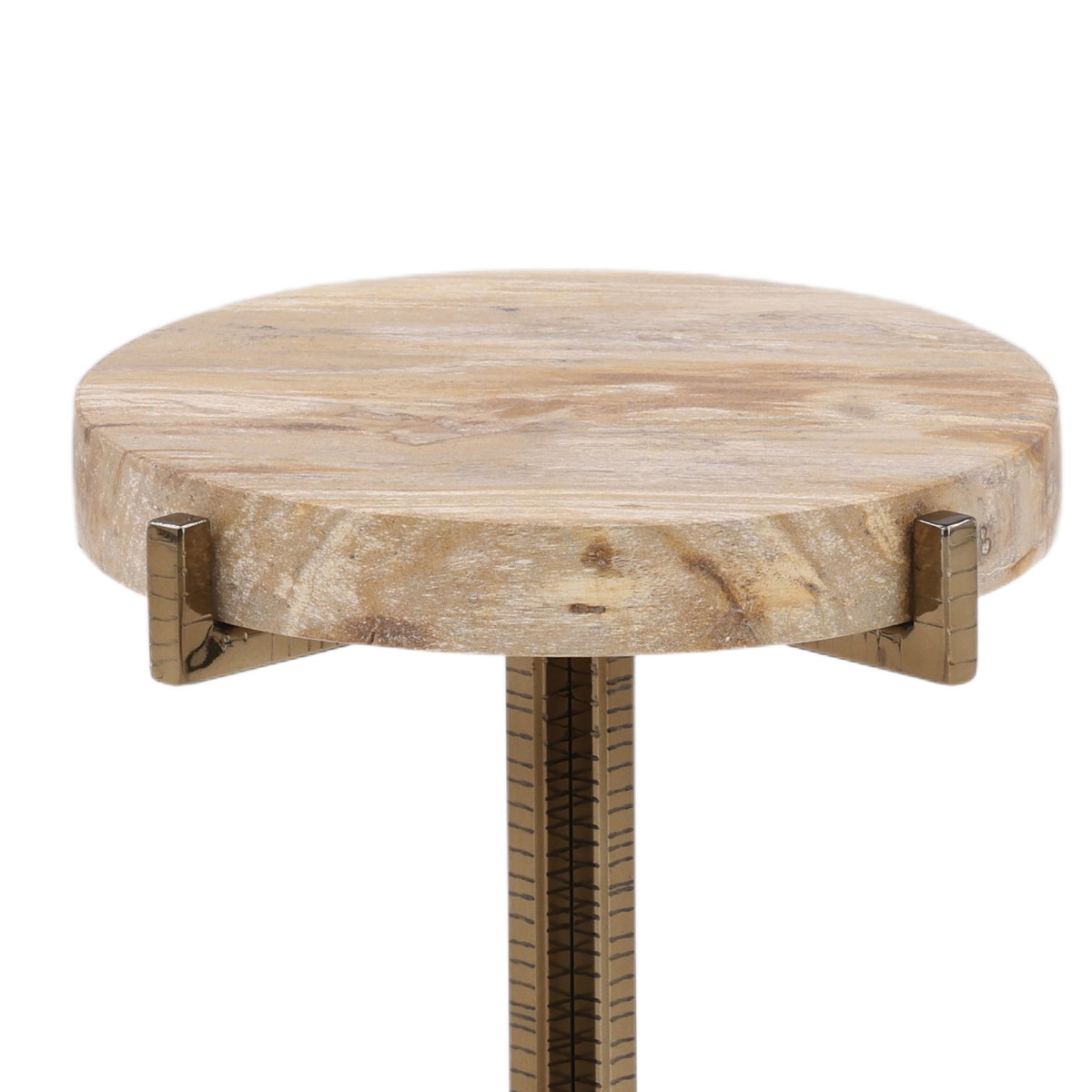Hesper Side Table Natural, Side & End Table by Dovetail, 9.17" width x 21" height x 9.17" diameter x 9.2" depth View 3