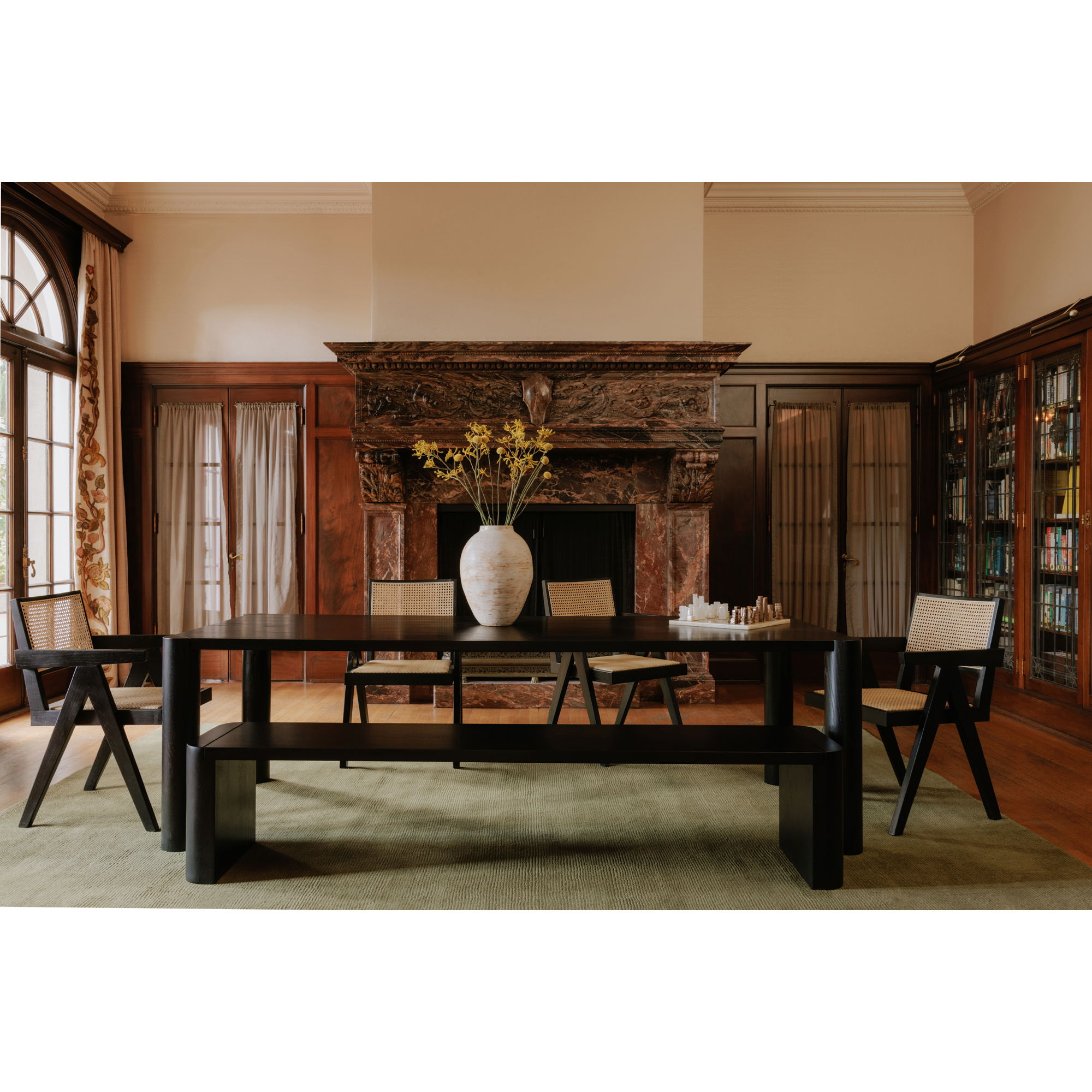 Takashi Chair Black- Set Of Two, Dining Chair by Moe's Home, 20" width x 33" height x 20" depth View 10