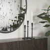 Qwin Matte Black Cast Aluminum Tall Candle Holder, Candles & Candle Holder by Mercana, 4.5" length x 4.5" width x 15" height thumbnail 3