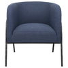 Jacobsen Denim Barrel Chair, Furniture by Uttermost, 27" width x 29" height x 27" depth thumbnail 1