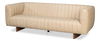 Denys Leather Sofa, Cappuccino White, Sofas & Sectional by Sarreid, 85" length x 35" width x 28" height thumbnail 1