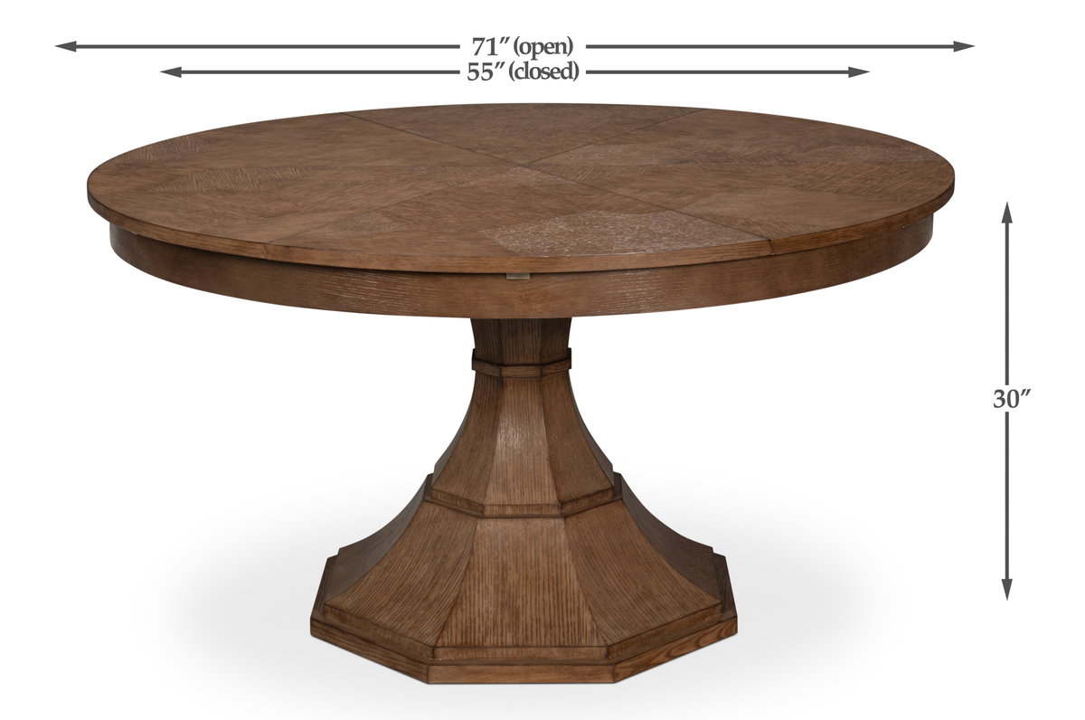 Giselle Jupe Table  Medium  Light Mink, by Sarreid, 4'7" length x 4'7" width x 2'6" height View 13