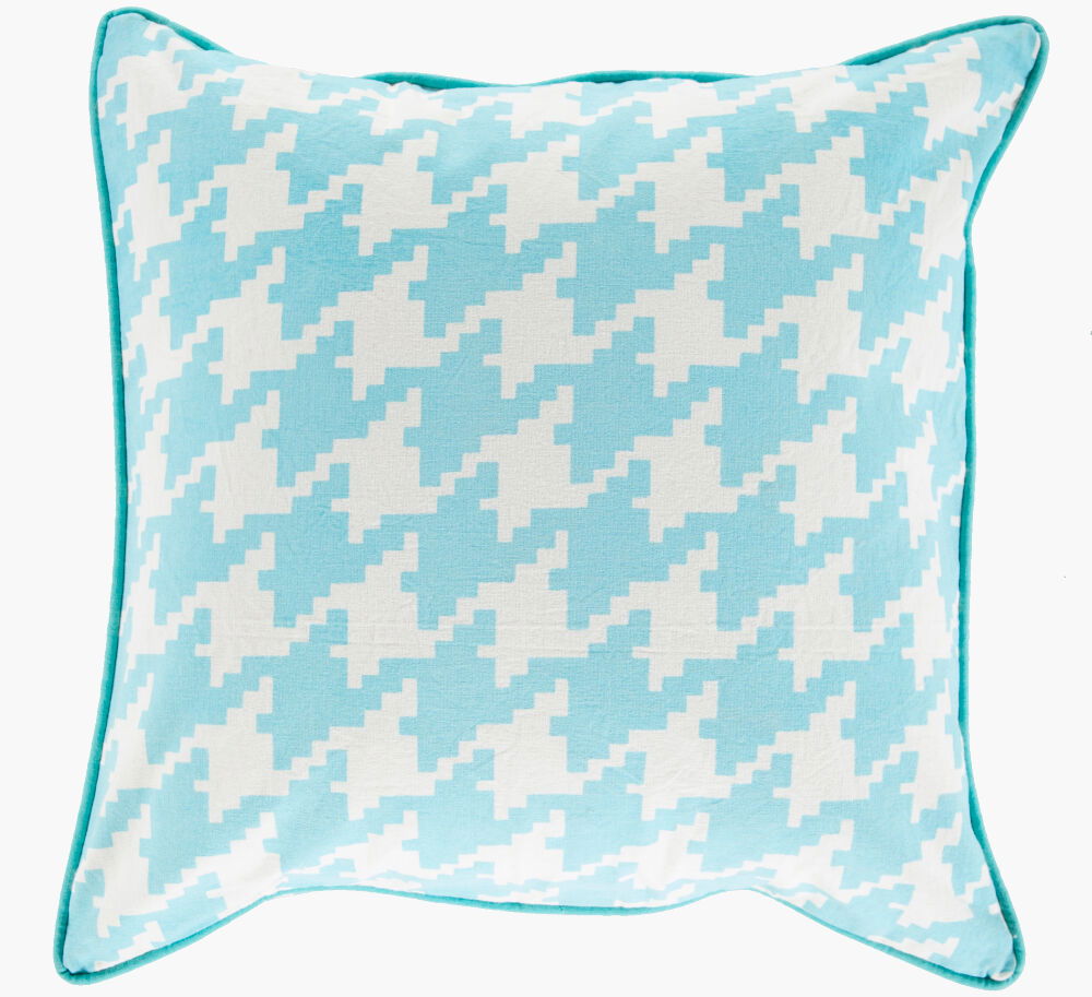 Houndstooth Accent Pillow, Decorative Pillow by Surya, 22" length x 22" width