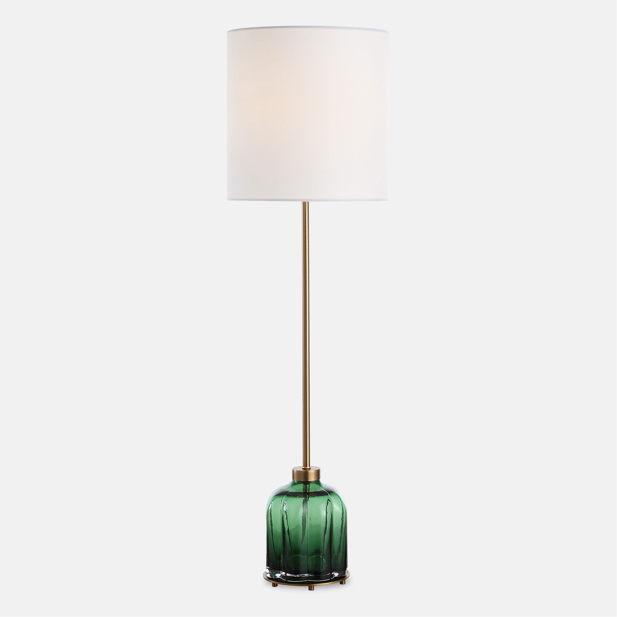 Lois Green Glass Buffet Lamp large image 