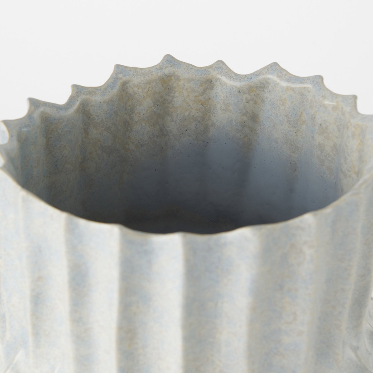 Cardon 14.4H Gray Ceramic Vase, by Mercana, 7.48" length x 7.48" width x 13.78" height View 7