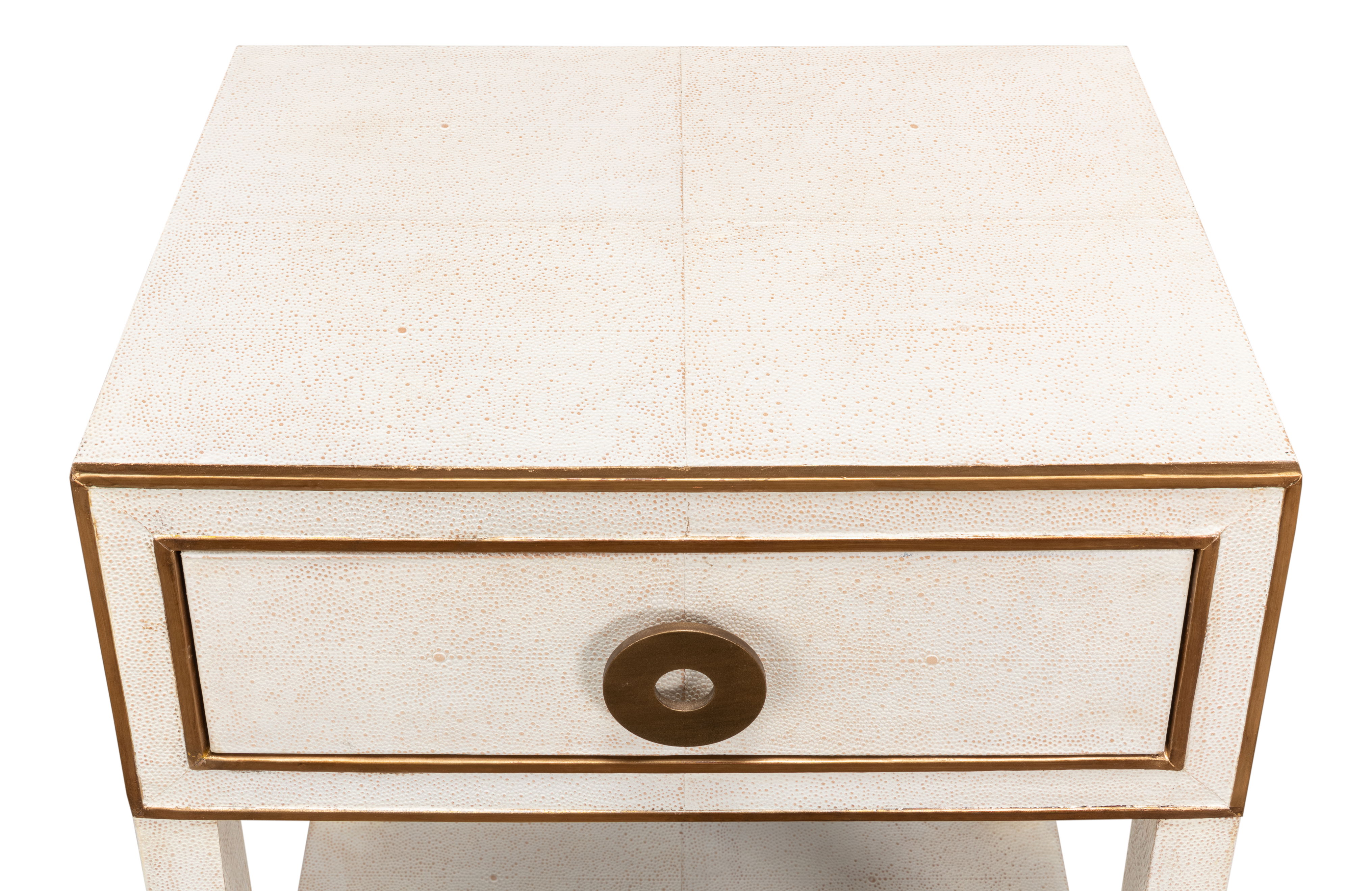 Gabriella Shagreen Nightstand,Osprey Wht large image 