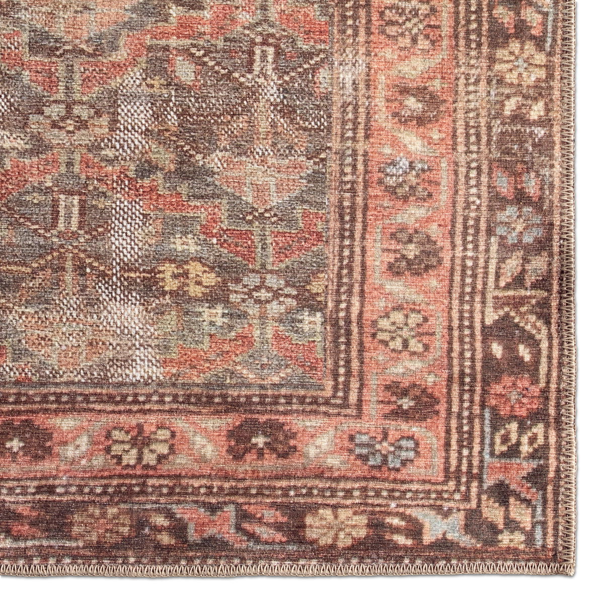 Vibe by Jaipur Living Arjoel Powerloomed Oriental Red Area Rug (6'x9'), 9' length x 6' width x 0.13" height View 3