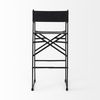 Direttore 19.3L x 19.3W x 44.1H Black Leather Seat with Black Iron Frame Bar Stool, Counter & Bar Stool by Mercana, 19.3" length x 20" width x 44.1" height thumbnail 4