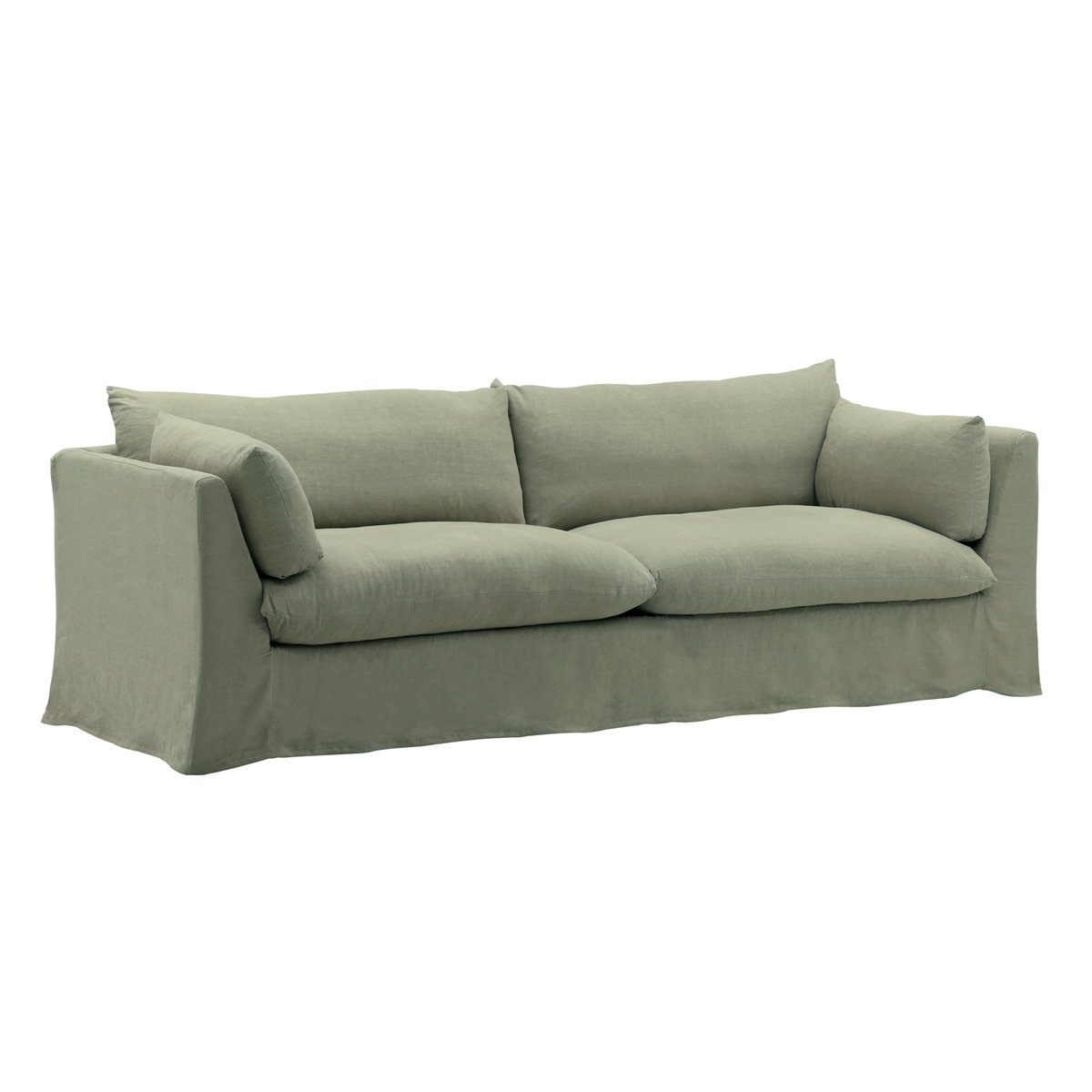 Otis Sofa Slipcover Forest, Sofas & Sectional by Dovetail, 98.4" width x 28.35" height x 38.97" depth
