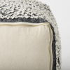 Farida   Dark Gray Wool and Polyester Patterned Pouf thumbnail 8