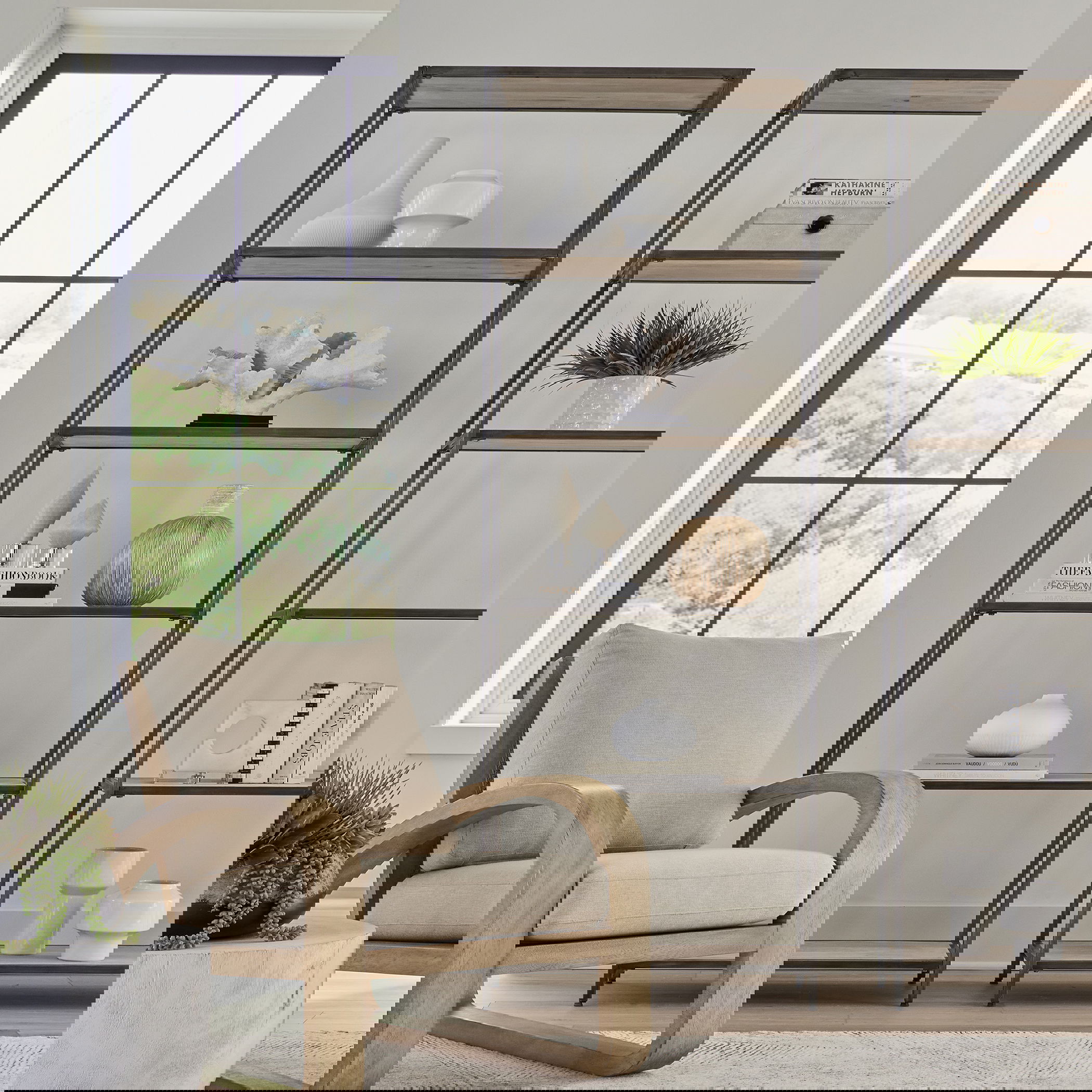 Baldwin Industrial Etagere, Furniture by Uttermost, 31" width x 87" height x 16" depth View 2