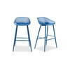Piazza Outdoor Barstool Blue - Set Of Two, Outdoor Chair by Moe's Home, 1'7.29" width x 3'1.2" height x 1'7.68" depth thumbnail 2