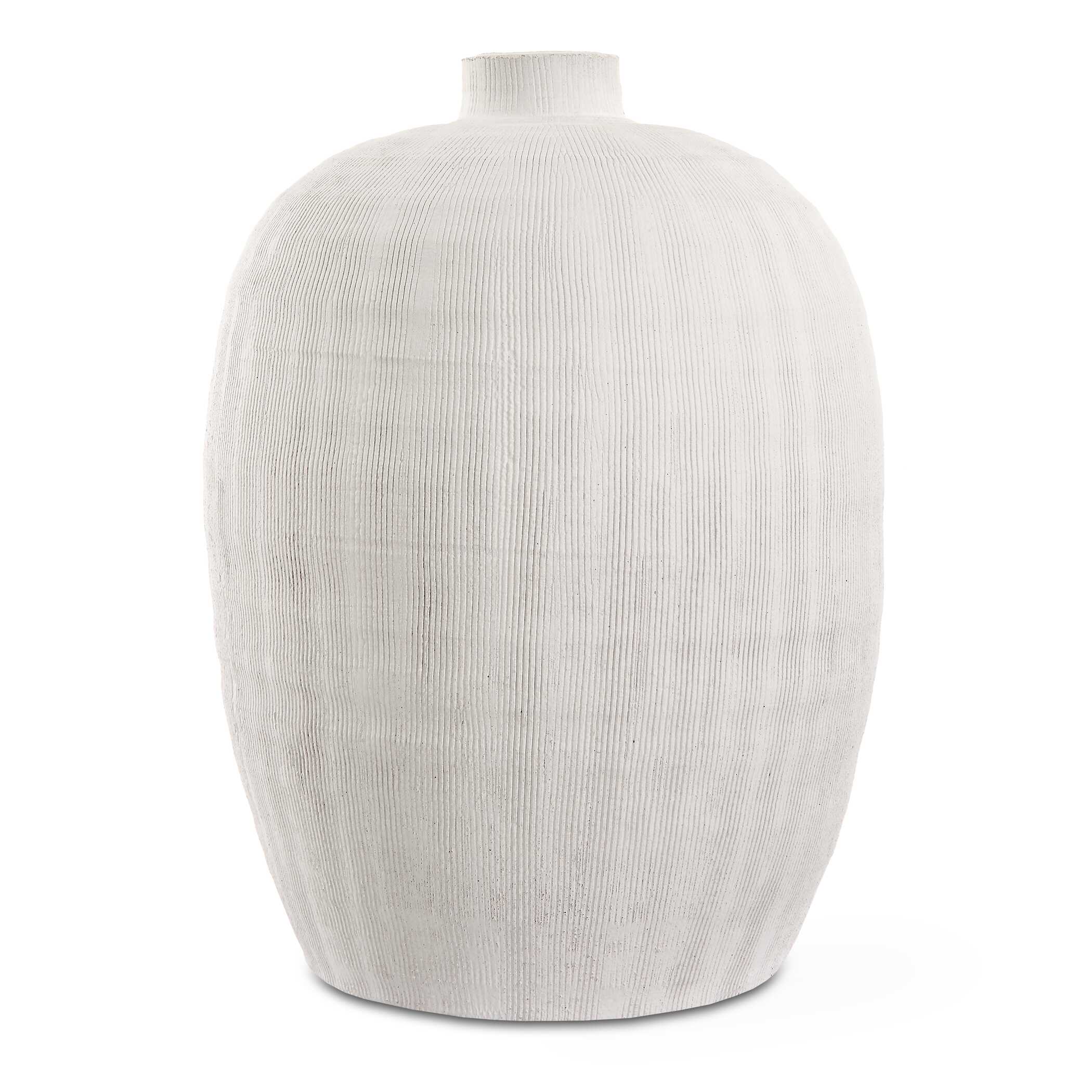 Floreana Medium White Vase, Decorative by Uttermost, 10.5" width x 14" height x 10.5" depth View 1