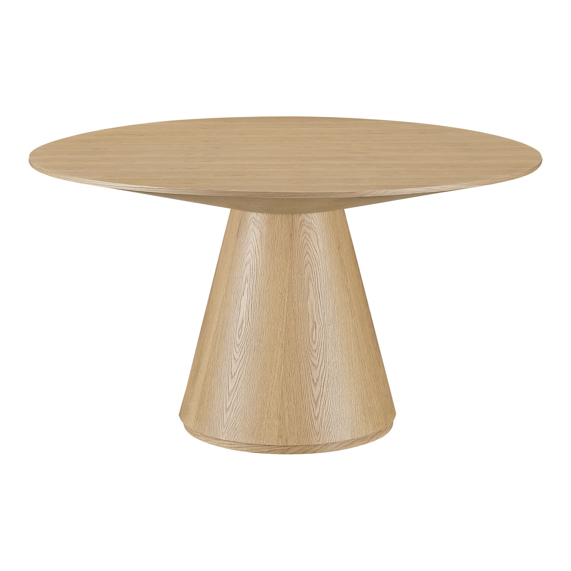 Otago 47in Round Dining Table Oak, by Moe's Home, 47" width x 29.5" height x 47" depth View 1