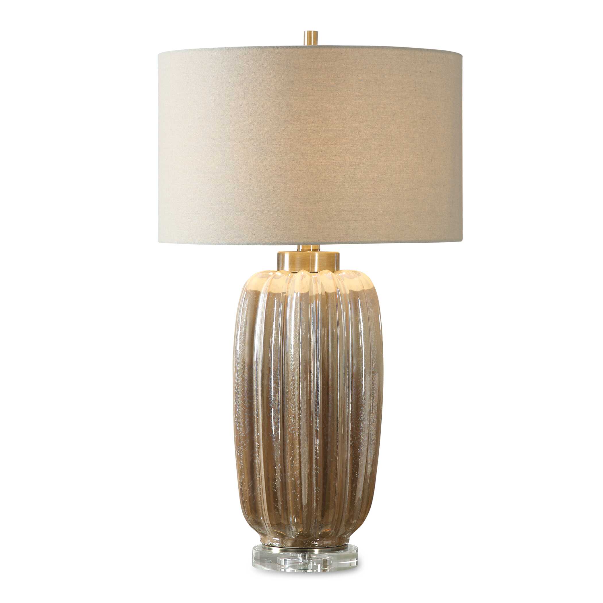 Gistova Gold Table Lamp, by Uttermost, 17" width x 29.75" height x 17" depth View 1