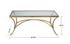 Alayna Gold Coffee Table, by Uttermost, 48.12" width x 19.75" height x 24.12" depth thumbnail 3