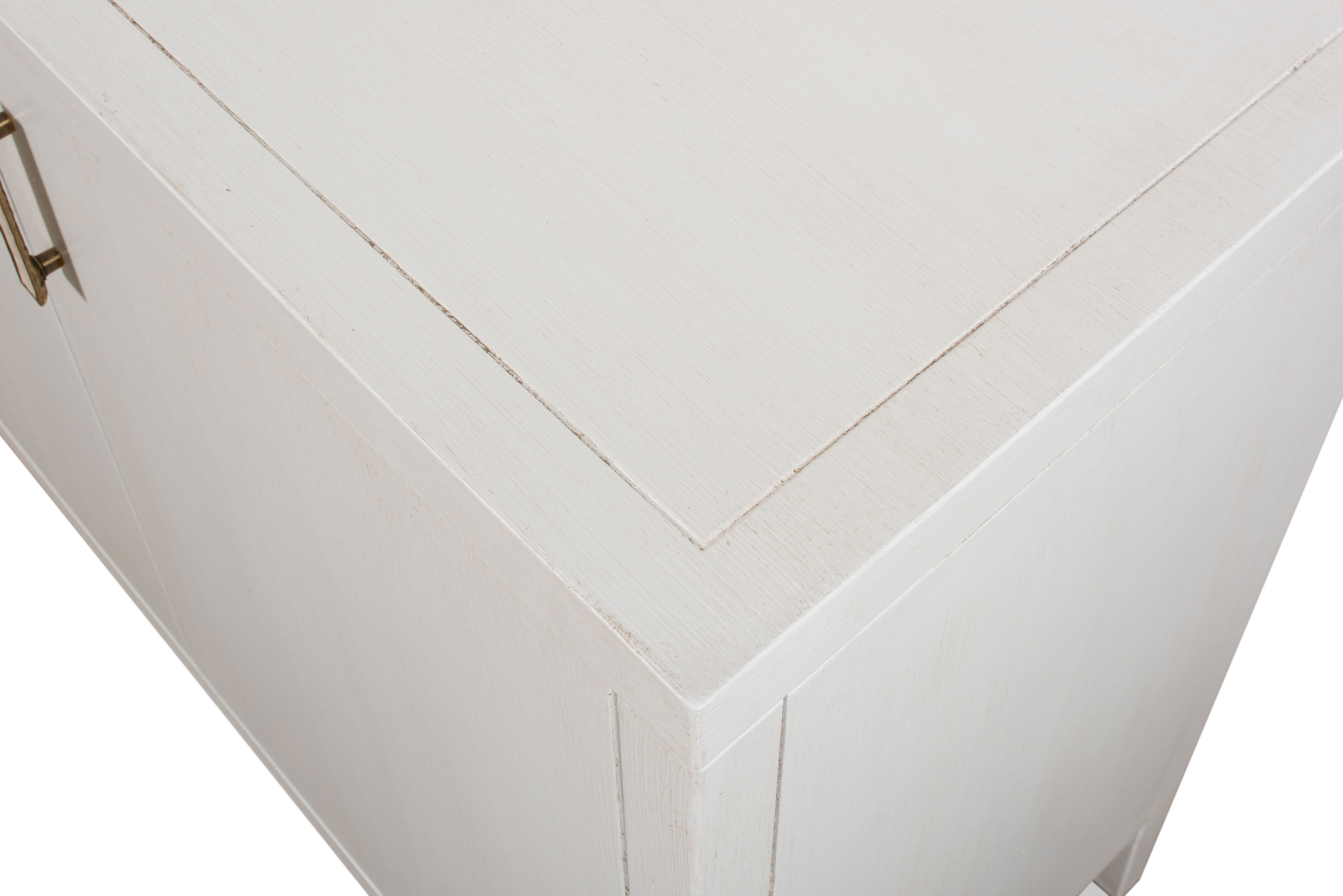 Blanco 4 Door Buffet, Cortina White, Cabinets & Sideboard by Sarreid, 80" length x 18" width x 34" height View 7