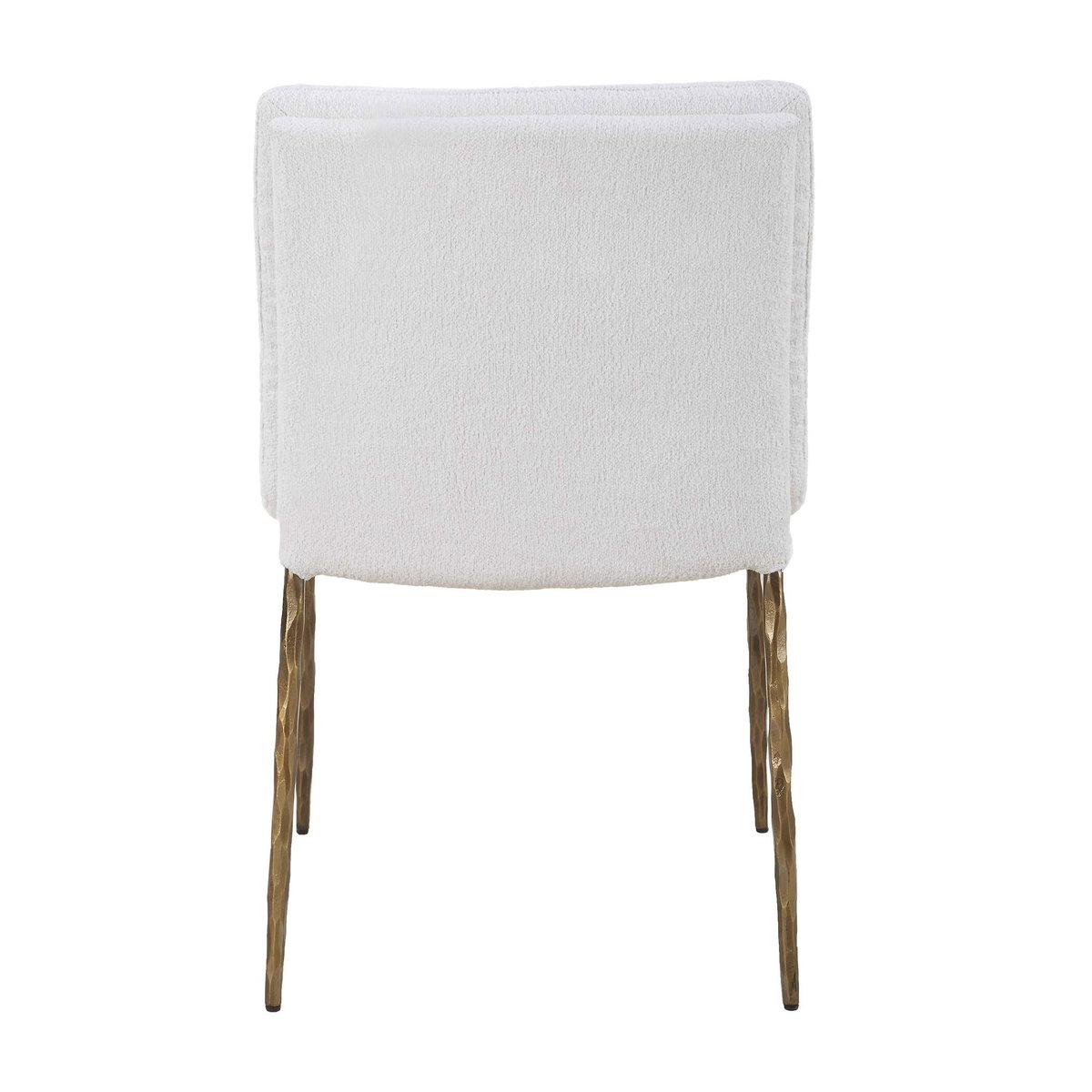 Ascend Textured White Dining Chair, by Uttermost, 19.7" width x 33.85" height x 23" depth View 5