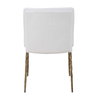 Ascend Textured White Dining Chair, by Uttermost, 19.7" width x 33.85" height x 23" depth thumbnail 5