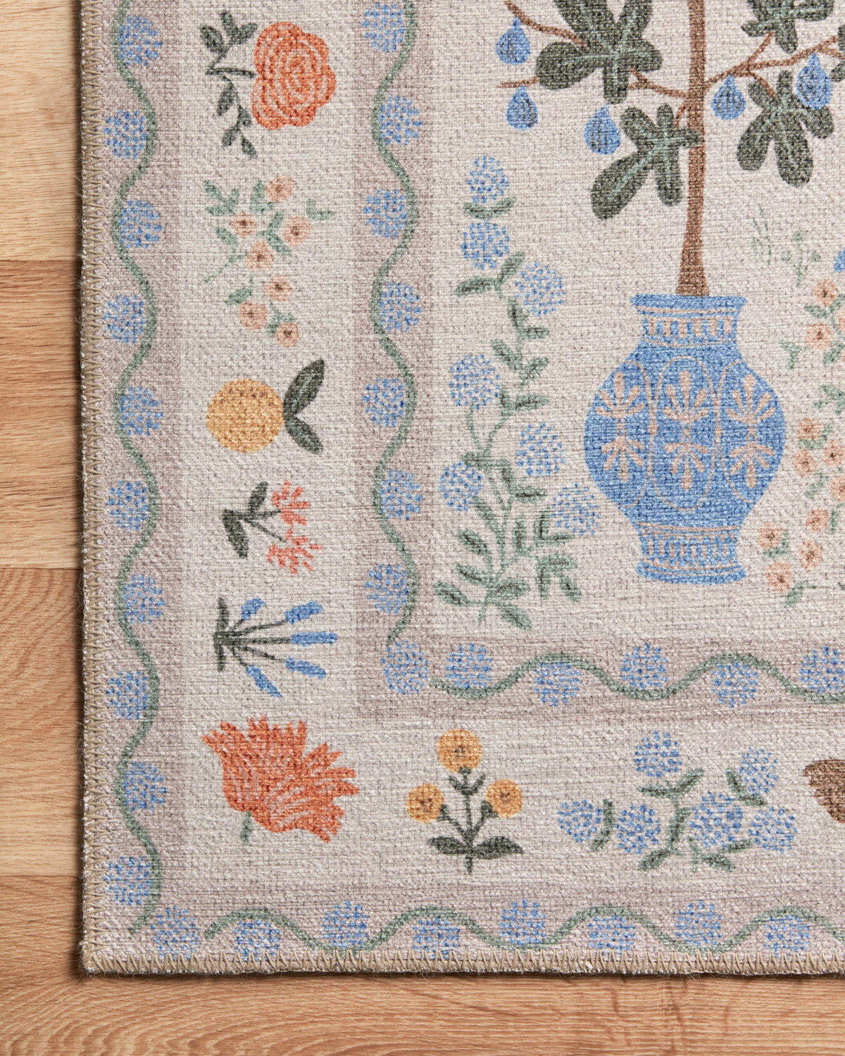Rifle Paper Co. x Loloi Menagerie Rug, 2'3" length x 5' width View 3
