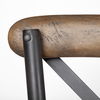 Etienne 26.25' Seat Height Brown Wood Seat Black Metal Base Stool thumbnail 7