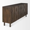 Heera Dark Brown Diamond Motif with Shelf Sideboard thumbnail 6