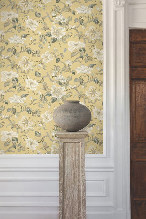 Marguerite Vine Yellow Wallpaper