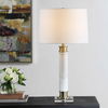 Plinth White Marble Table Lamp, by Uttermost, 15" width x 27.75" height x 15" depth thumbnail 2