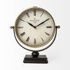 Houston Gold Metal Half Moon Base Table Clock, by Mercana, 4" length x 12" width x 13" height thumbnail 4