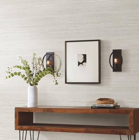 Cattail Weave White Peel & Stick Wallpaper