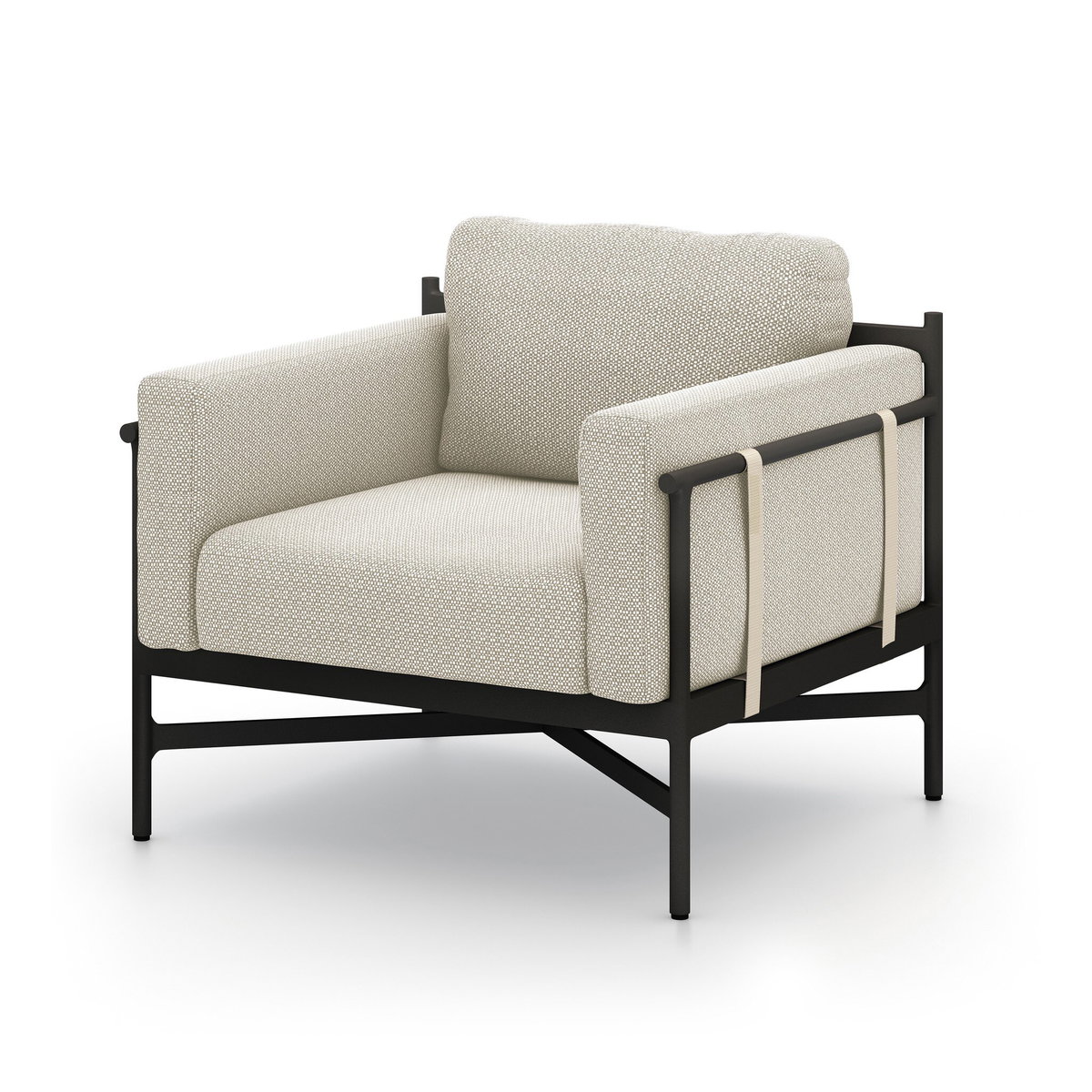 Hearst Outdoor Chair, by Four Hands, 2'11" width x 2'6.75" height x 2'9.25" depth View 2