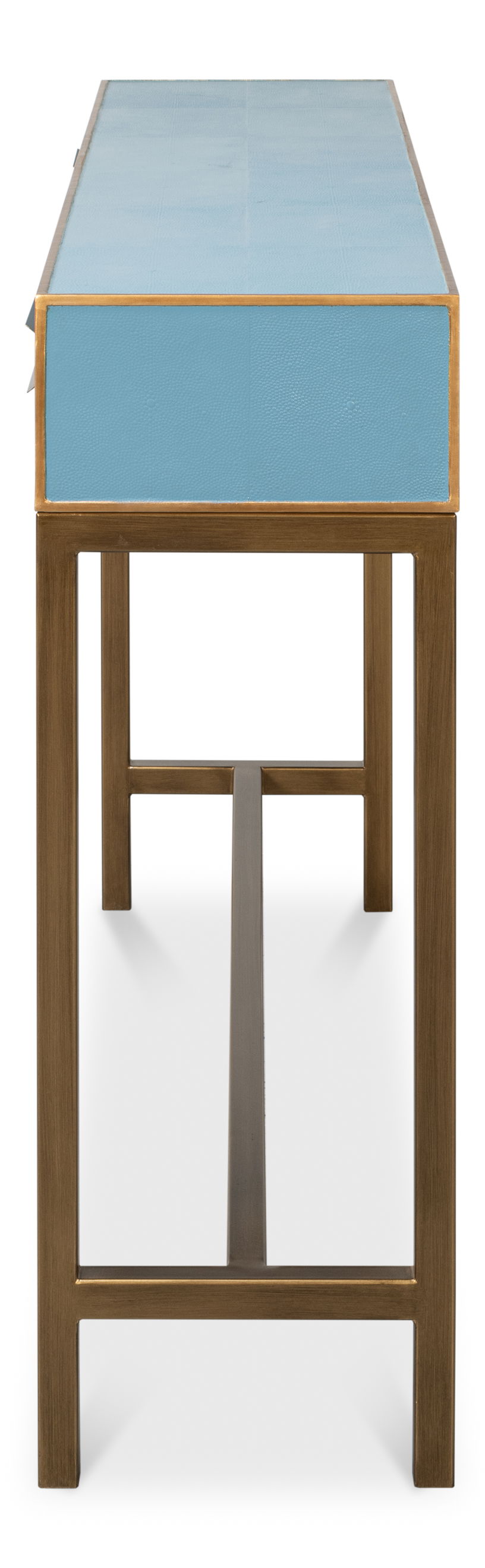 Gideon Shagreen Console, Chambray Blue large image 