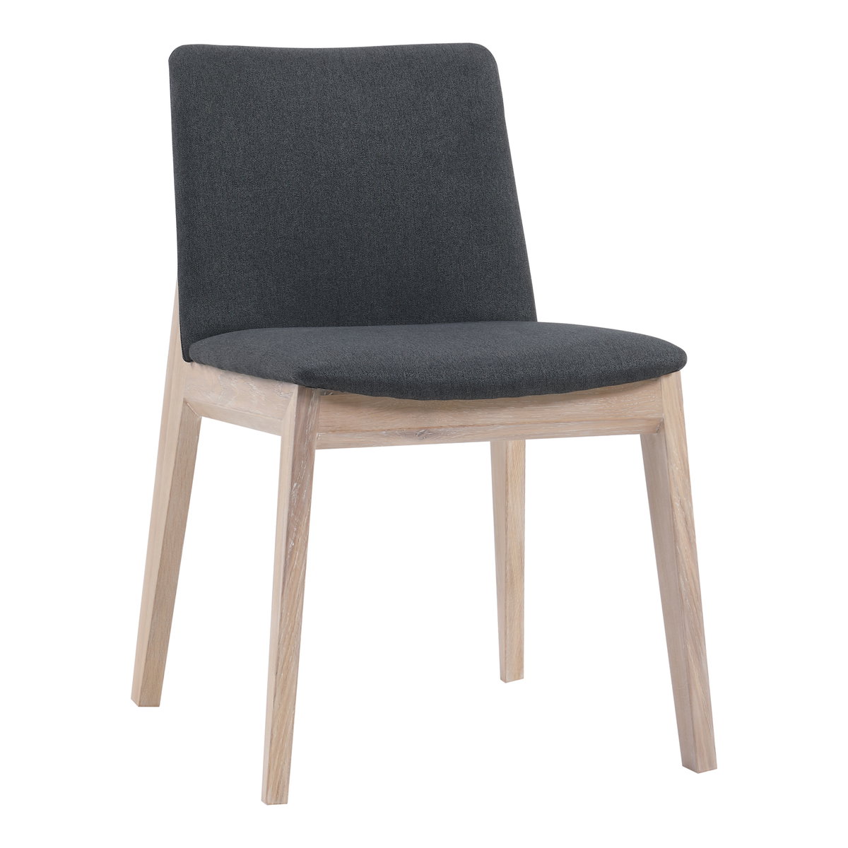 Deco Oak Dining Chair Dark Grey - Set Of Two, by Moe's Home, 21" width x 31" height x 22" depth View 5