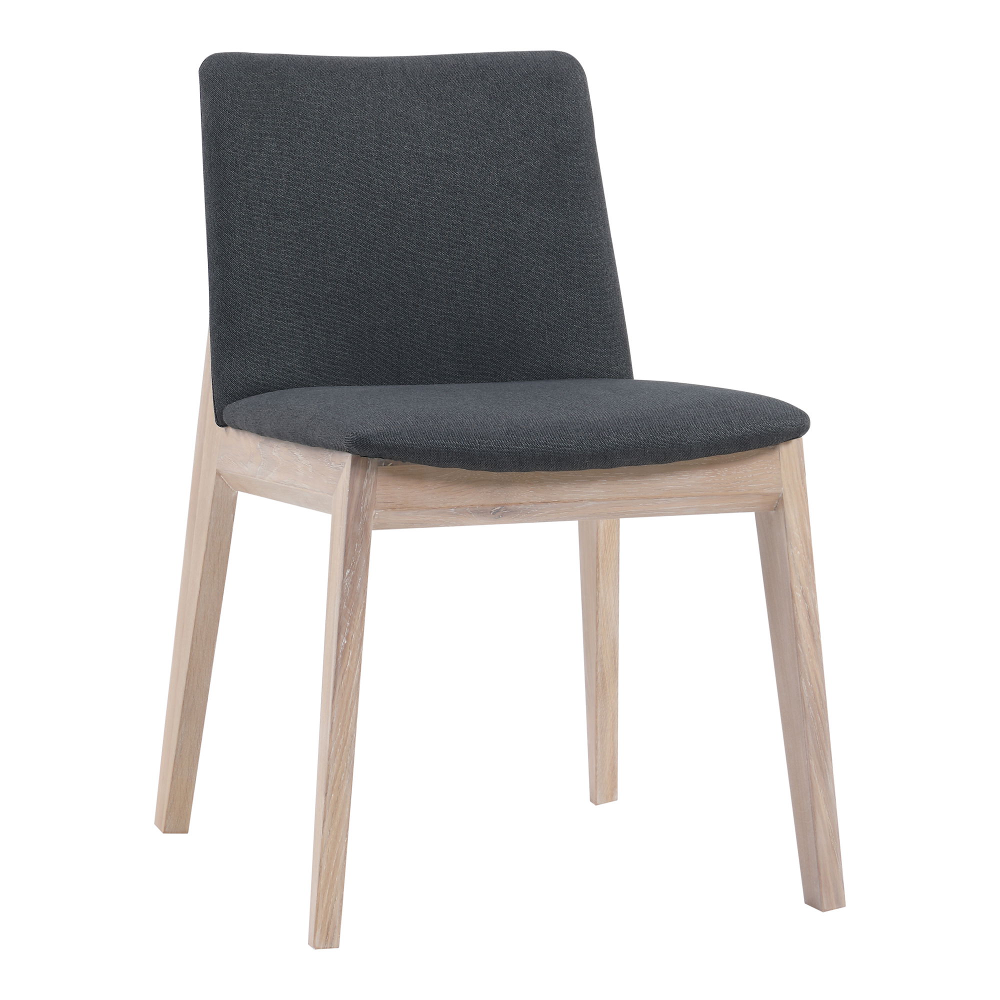 Deco Oak Dining Chair Dark Grey - Set Of Two large image 