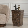 Poe Marble Accent Table, Side & End Table by Uttermost, 14.12" width x 22.75" height x 14.12" depth thumbnail 2