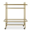 Erena Brass Bar Cart, Bar Carts & Cabinet by Uttermost, 32" width x 36" height x 16" depth thumbnail 1