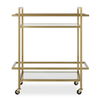 Erena Brass Bar Cart, Furniture by Uttermost, 32" width x 36" height x 16" depth thumbnail 1