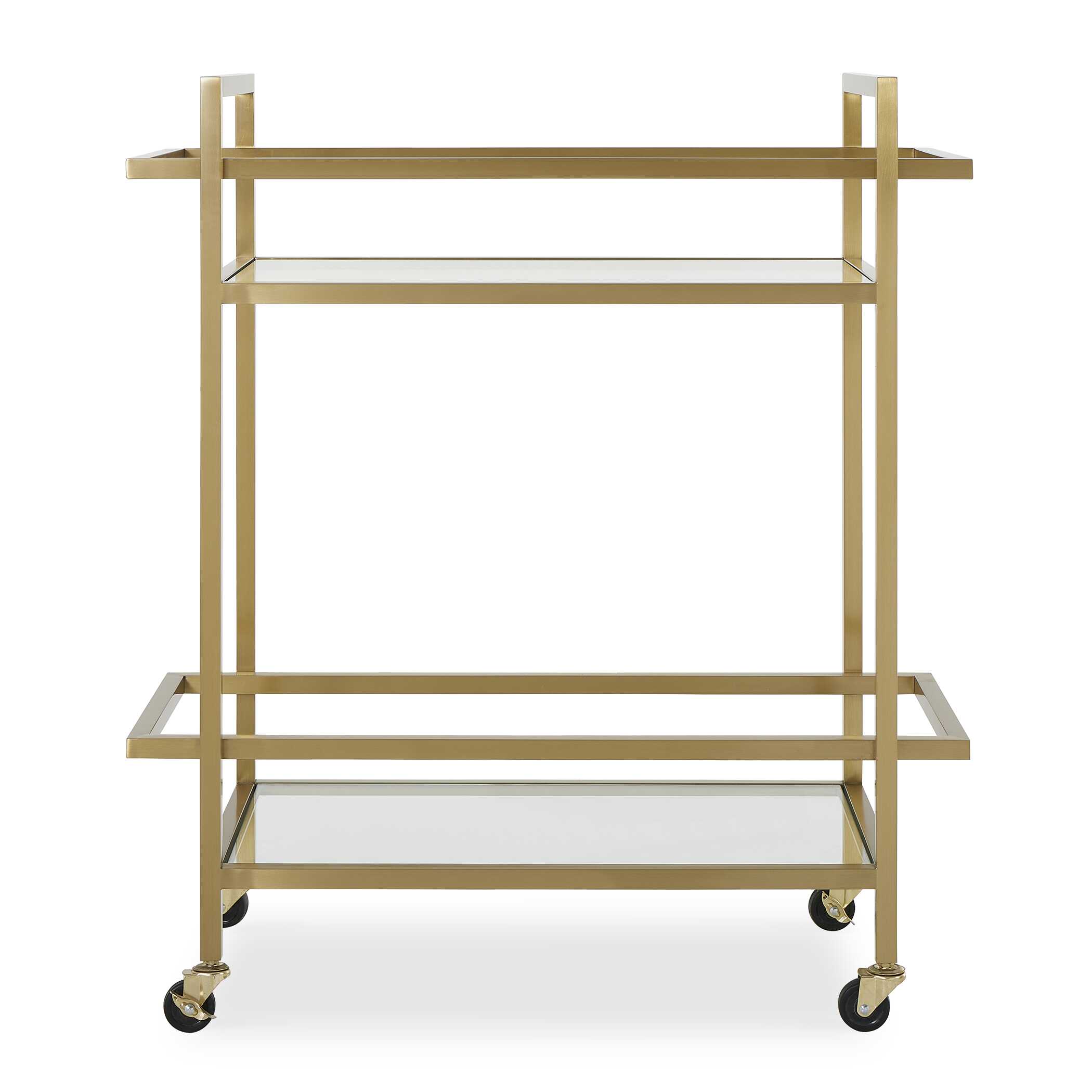 Erena Brass Bar Cart large image 