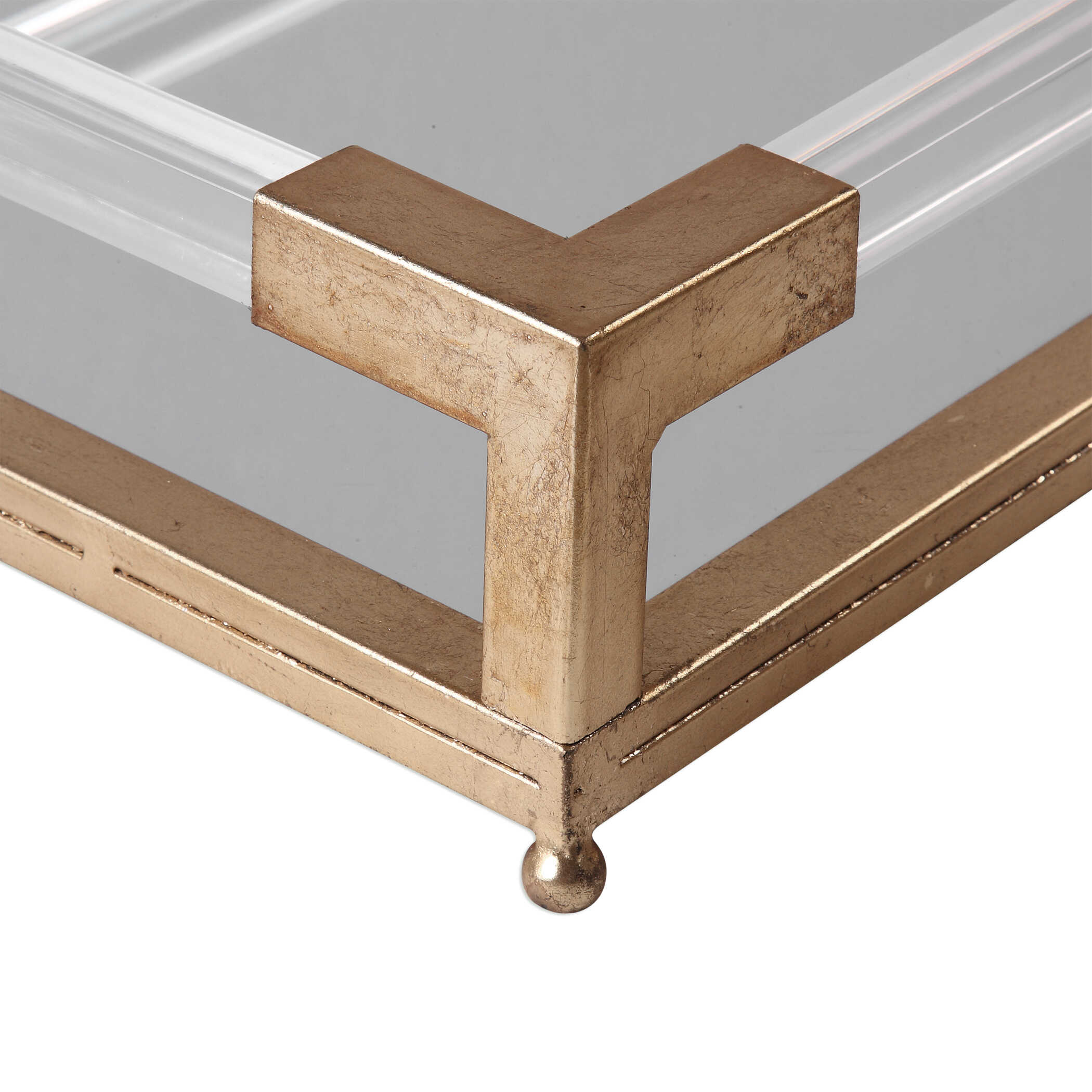 Balkan Mirrored Tray, Decorative by Uttermost, 24.25" width x 4.5" height x 14.5" depth View 4