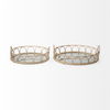 Leona (Set of 2) Natural Wicker Woven Mirrored Base Nesting Trays thumbnail 5