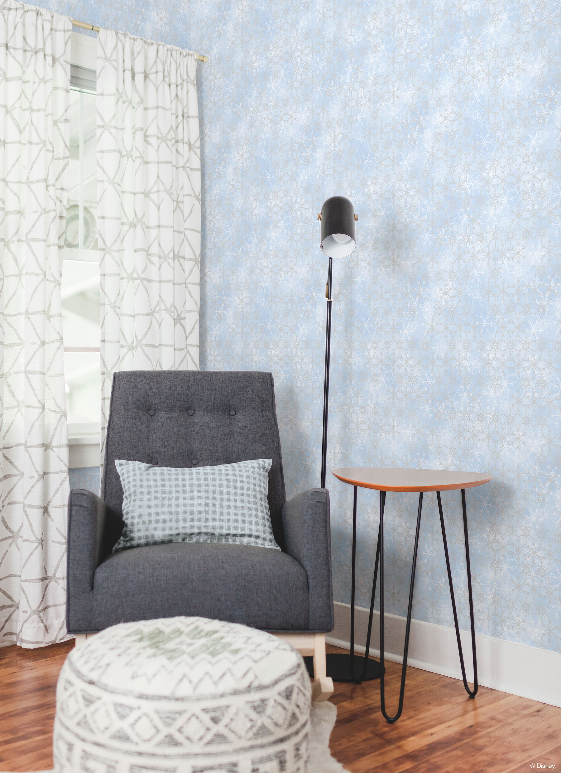 Disney Frozen 2 Snowflake Blue Wallpaper, by York Wall, 33' length x 1'8.5" width x 0.02" depth View 2