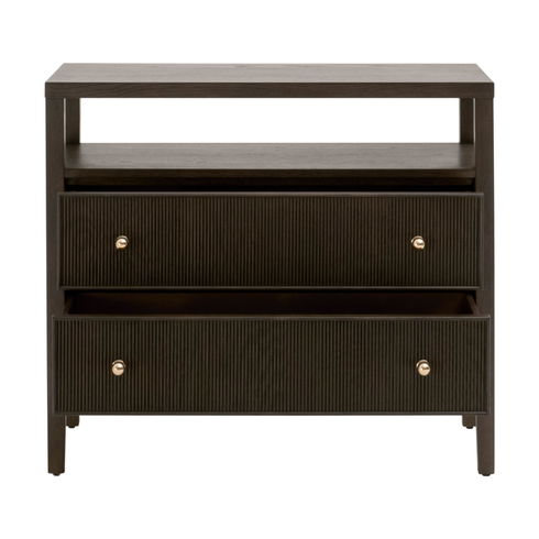 Highland Open 2-Drawer Nightstand