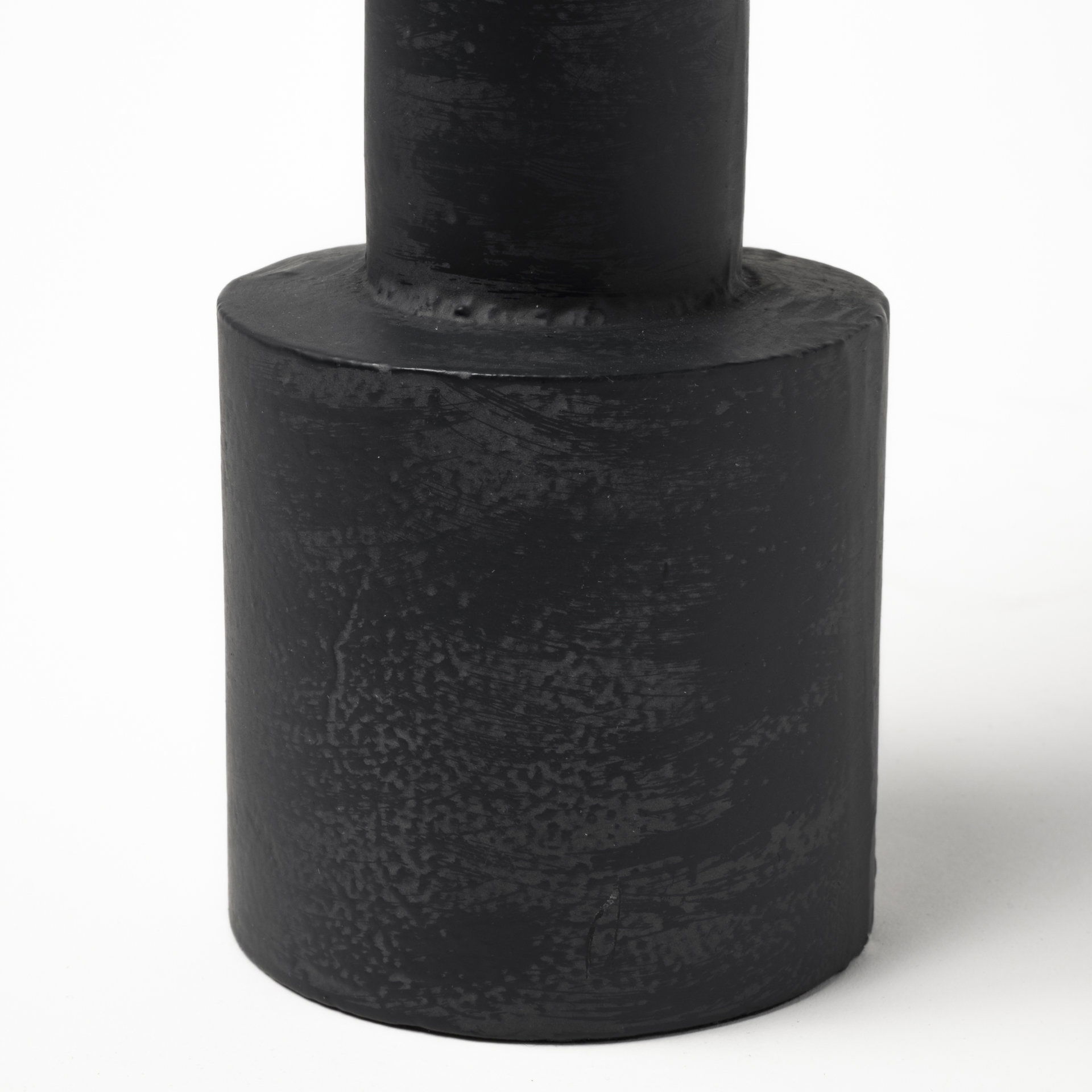 Bolton I  Black Metal Table Candle Holders, Candles & Candle Holder by Mercana, 3.94" length x 3.94" width x 10.63" height View 12