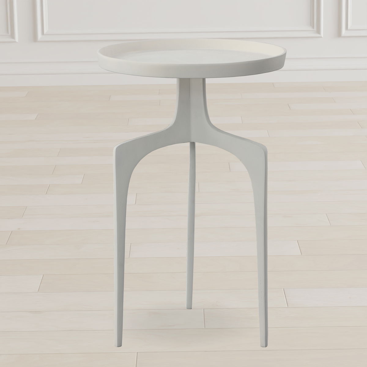Kenna White Accent Table, Side & End Table by Uttermost, 16" width x 25" height x 16" depth View 2
