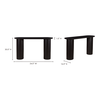 Povera Console Table Black, by Moe's Home, 54" width x 30" height x 16" depth thumbnail 5