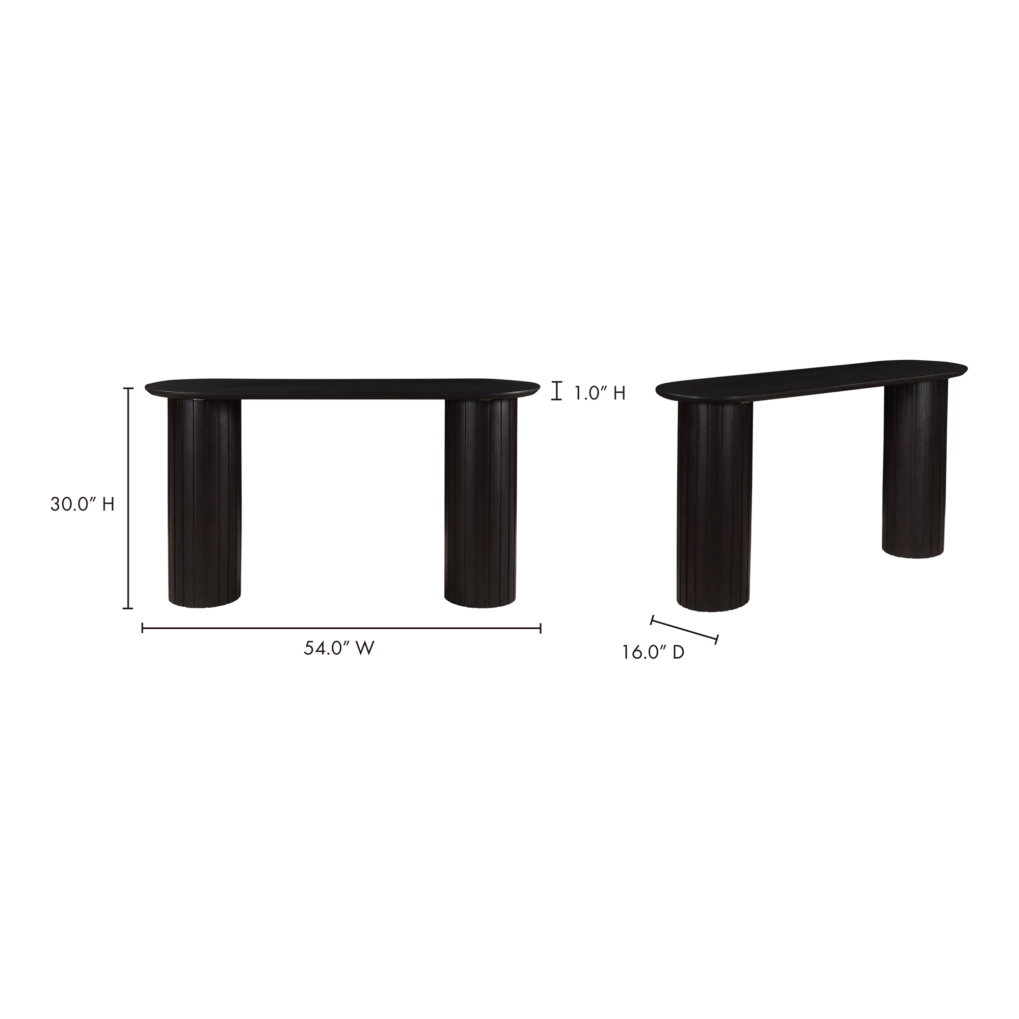 Povera Console Table Black large image 